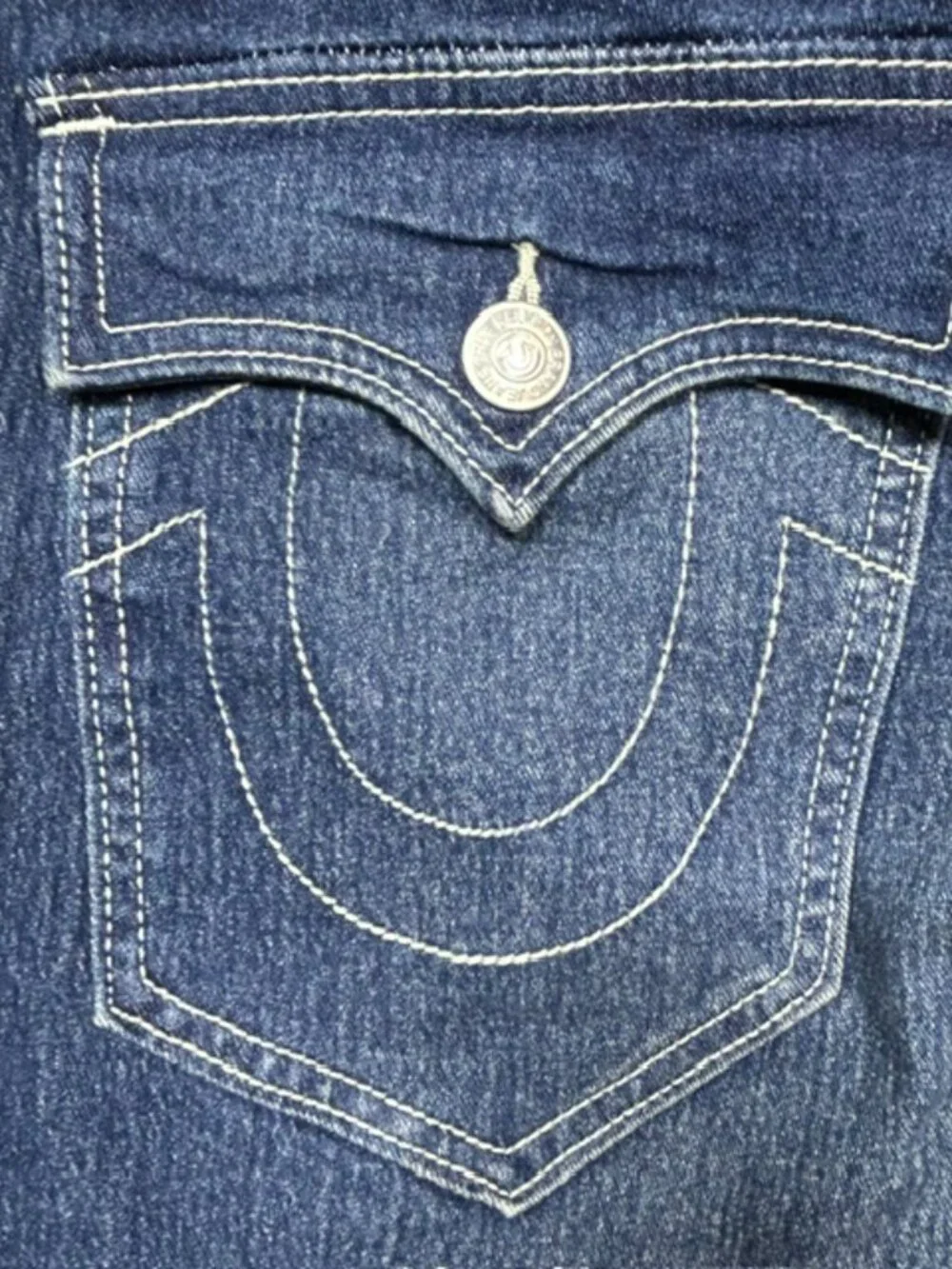 True Religion Ricky Jeans Men's 34x34 Dark Lunar Shadow SN Flap Straight Leg NEW